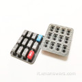 Tastiera con pulsanti in gomma siliconica con copertura in plastica personalizzata